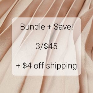 SALE Items 3/$45 + $4 off Shipping